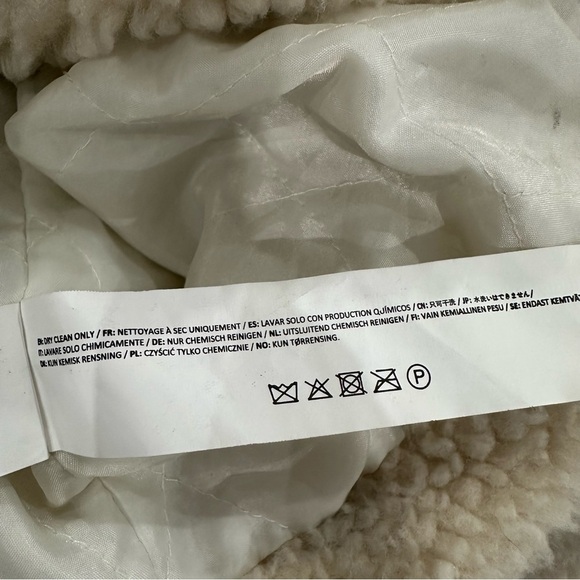 J.O.A. Oversized Faux Sherpa biker jacket - Picture 9 of 12